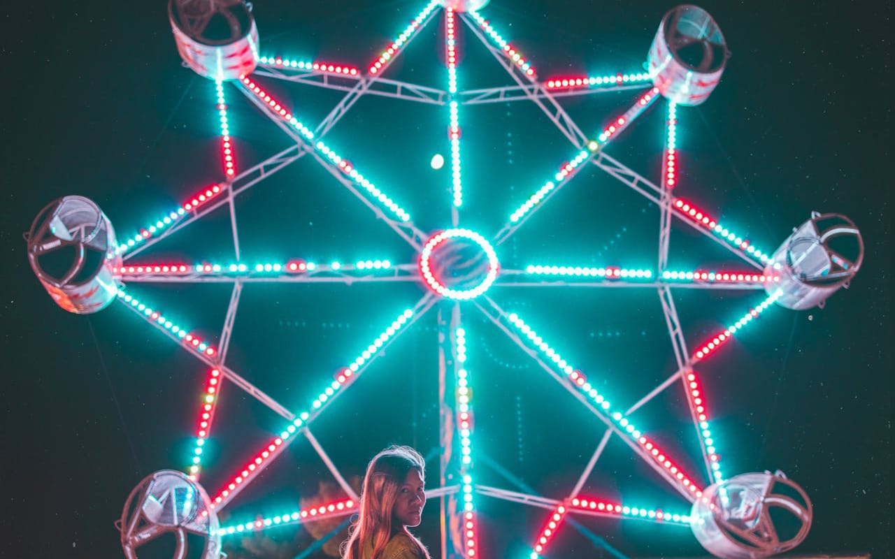 Ferris wheel at night